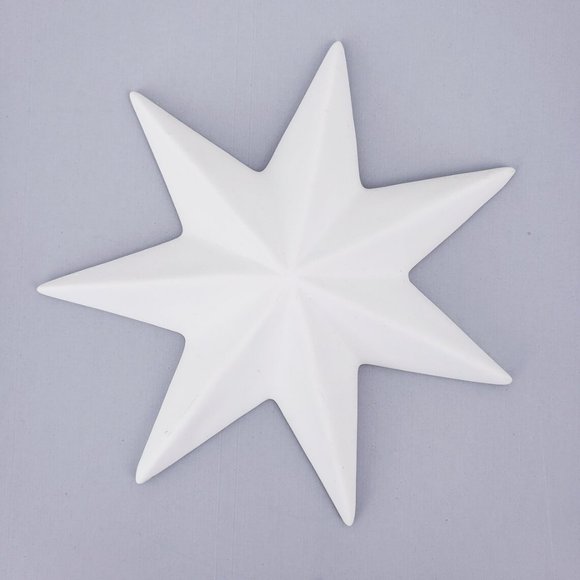 Mid Century Modern Atomic Star Ceramic Wall Decor Set of 3 - Picture 5 of 10